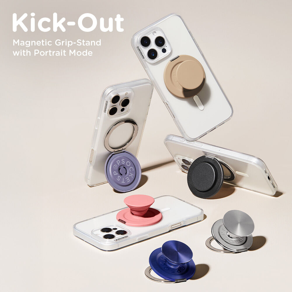 <p>The Kick-Out Grip &amp; Stand Has Arrived</p>