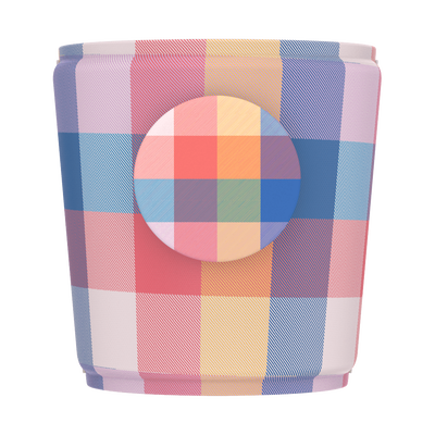 Secondary image for hover PopThirst Cup Sleeve Bright Tropics Plaid