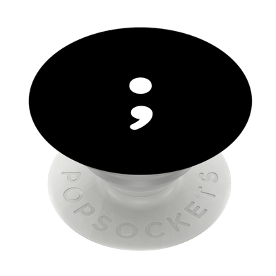 Secondary image for hover Black and White Semicolon