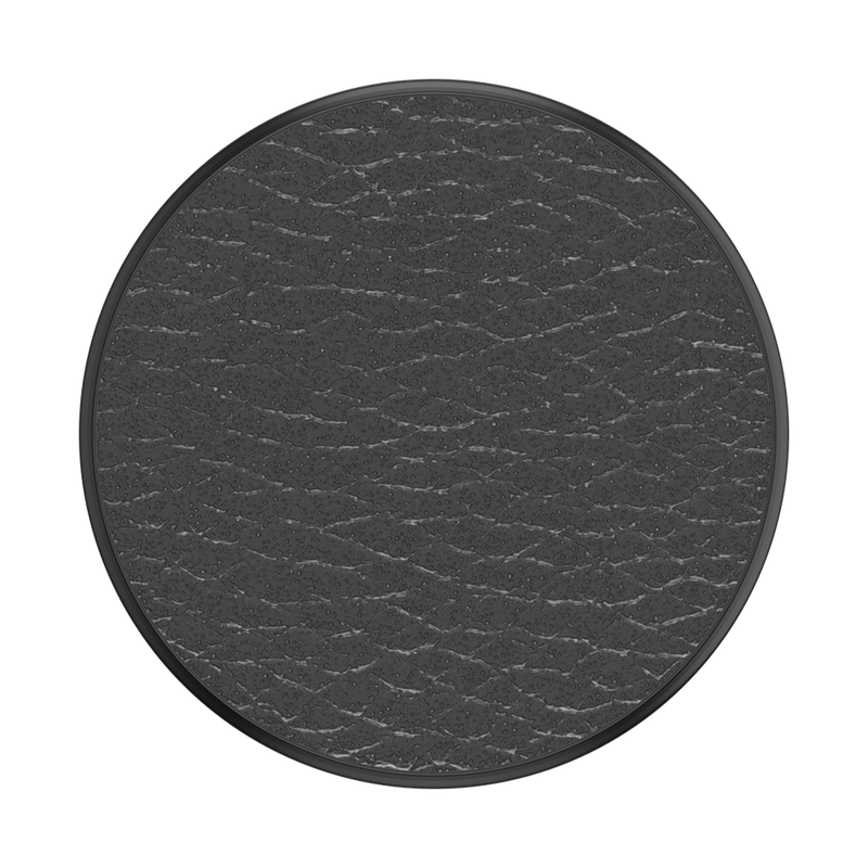 Pebbled Faux Leather Black PopGrip | PopSockets® Official