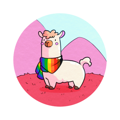 Rainbow Pride Llama